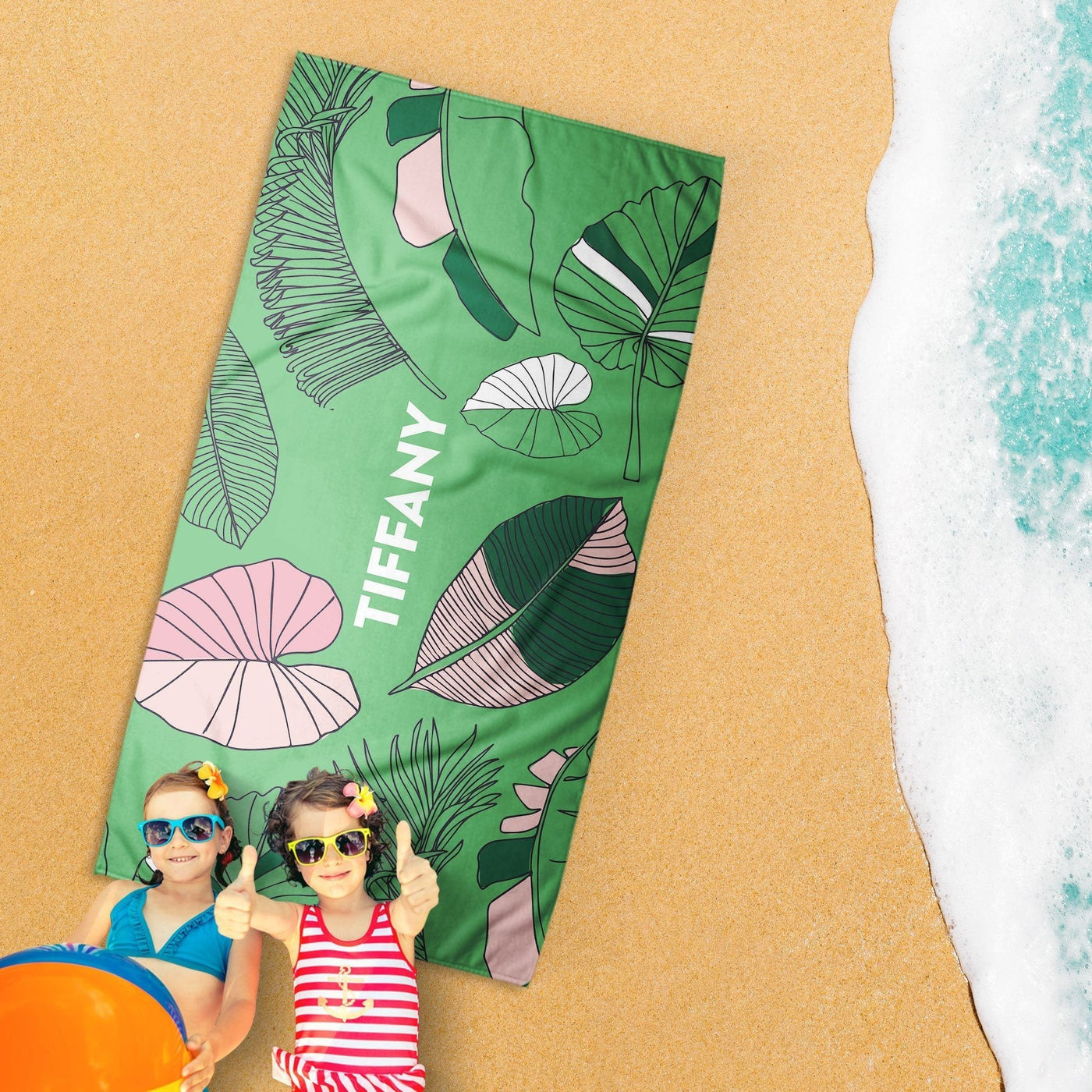 Beach Towel: Green Tree | Sam + Zoey   Beach Towel Sam + Zoey