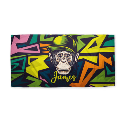 Beach Towel: Hipster Monkey | Sam + Zoey   Beach Towel Sam + Zoey