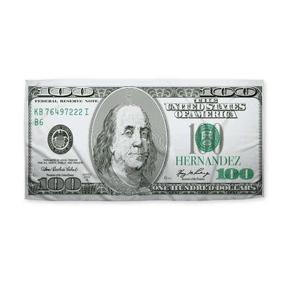 Beach Towel: Hundred Dollar Bill | Sam + Zoey   Beach Towel Sam + Zoey