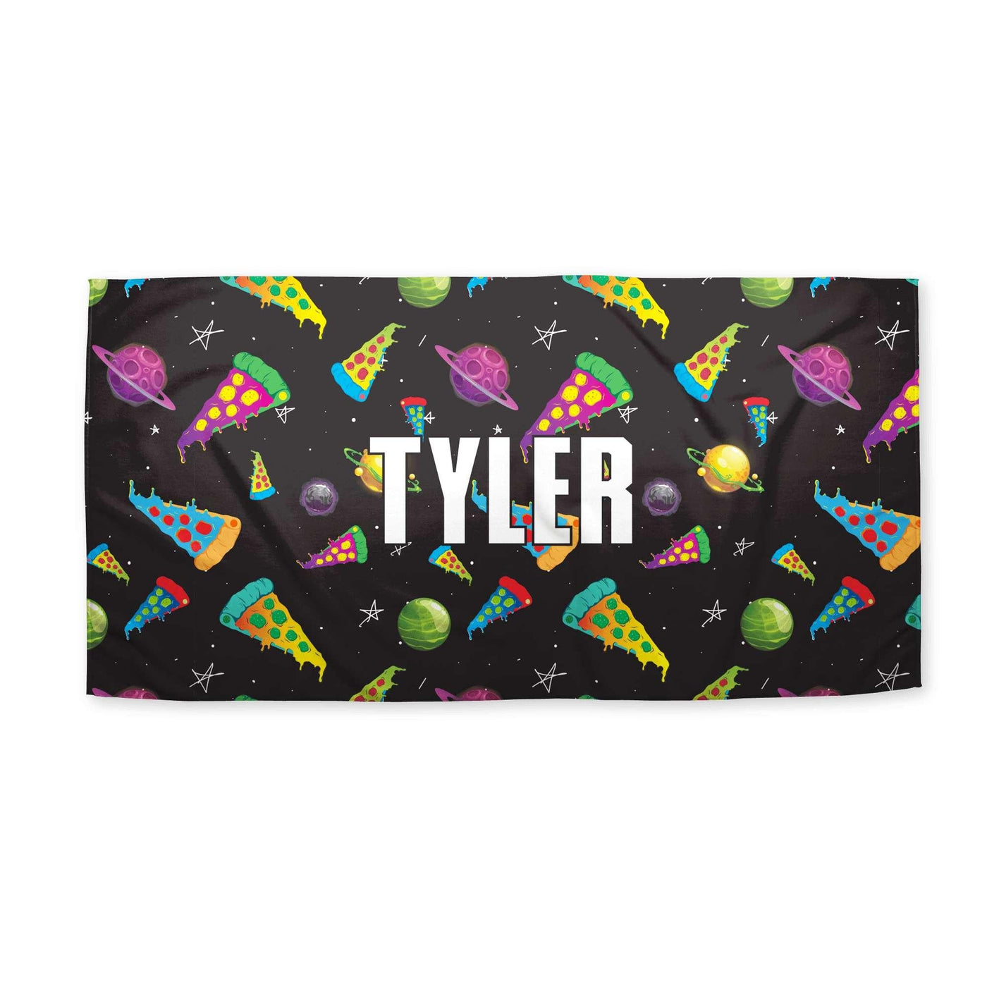 Beach Towel: Space pizza | Sam + Zoey   Beach Towel Sam + Zoey