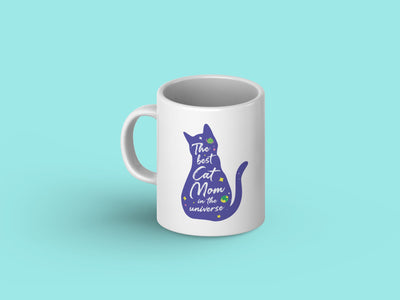 Cat Mom Galaxy Mug- Gift for Cat Lovers - Cat Mom - Mother's Day Gift Ceramic Mug Sam + Zoey 