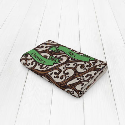 Custom Family Tree Woven Blanket Sam + Zoey  Sam + Zoey