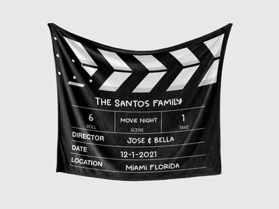 Custom Throw blanket: Directors Cut Movie Night Throw Blankets Sam + Zoey  Sam + Zoey