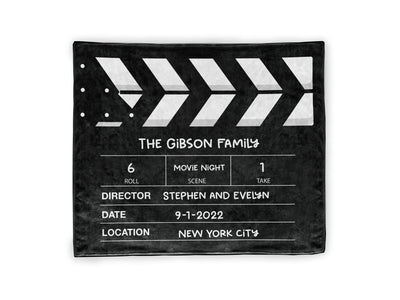 Custom Throw blanket: Directors Cut Movie Night Throw Blankets Sam + Zoey  Sam + Zoey