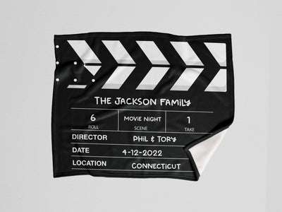 Custom Throw blanket: Directors Cut Movie Night Throw Blankets Sam + Zoey  Sam + Zoey