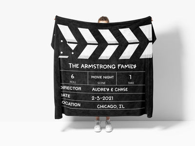 Custom Throw blanket: Directors Cut Movie Night Throw Blankets Sam + Zoey  Sam + Zoey
