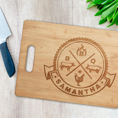 Cutting Board: BBQ CREST Cutting Board Sam + Zoey  Sam + Zoey