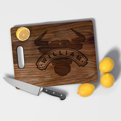 Personalized "Bull" Cutting Board Cutting Board Sam + Zoey  Sam + Zoey