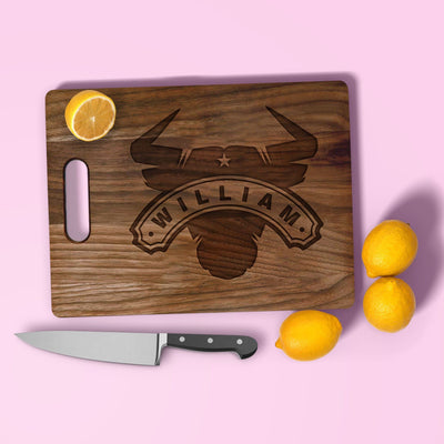 Personalized "Bull" Cutting Board Cutting Board Sam + Zoey  Sam + Zoey