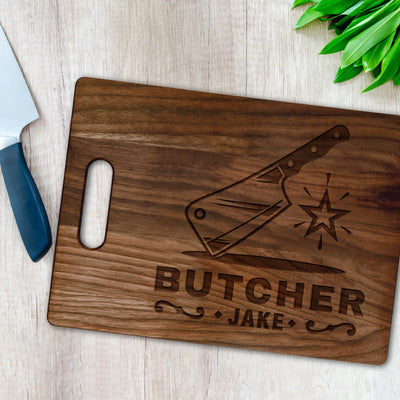 Personalized "Butcher" Cutting Board Cutting Board Sam + Zoey Walnut  Sam + Zoey