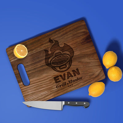 Personalized "Grill Master" Cutting Board Cutting Board Sam + Zoey Walnut  Sam + Zoey