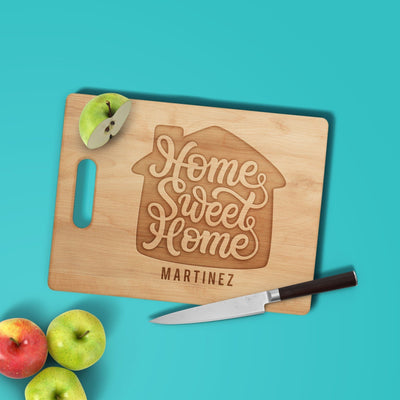 Personalized "Home Sweet Home" Cutting Board Cutting Board Sam + Zoey Maple  Sam + Zoey