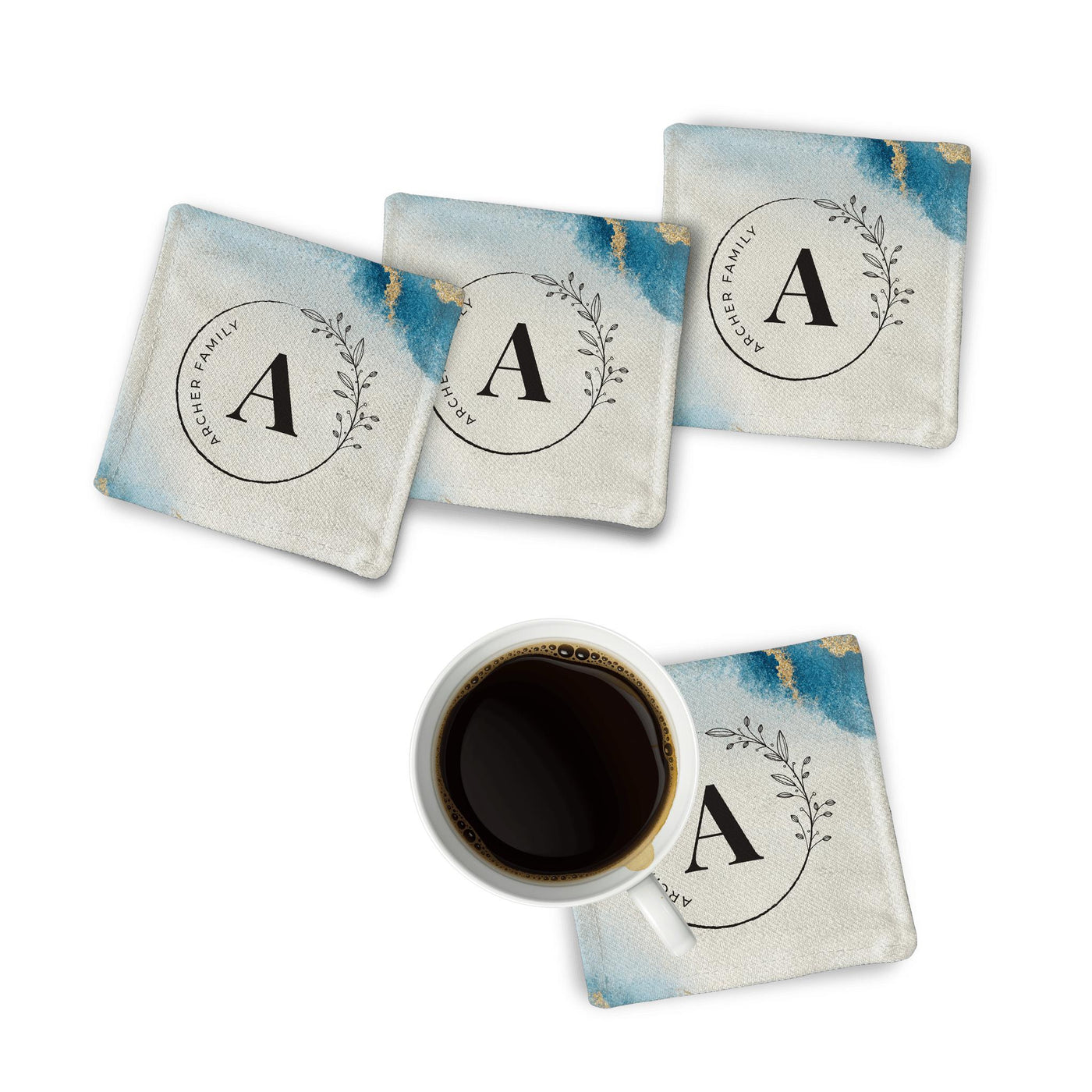 Fabric Coaster: Agate Fabric Coaster Sam + Zoey  Sam + Zoey