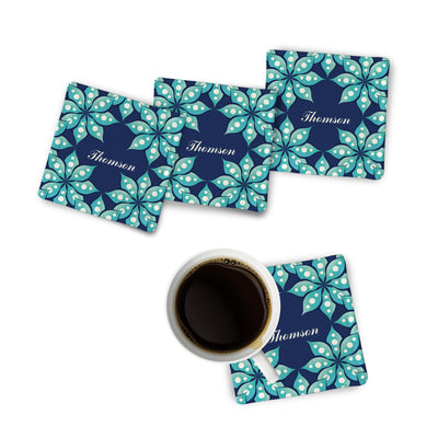 Fabric Coaster: Fleur Fabric Coaster Sam + Zoey  Sam + Zoey