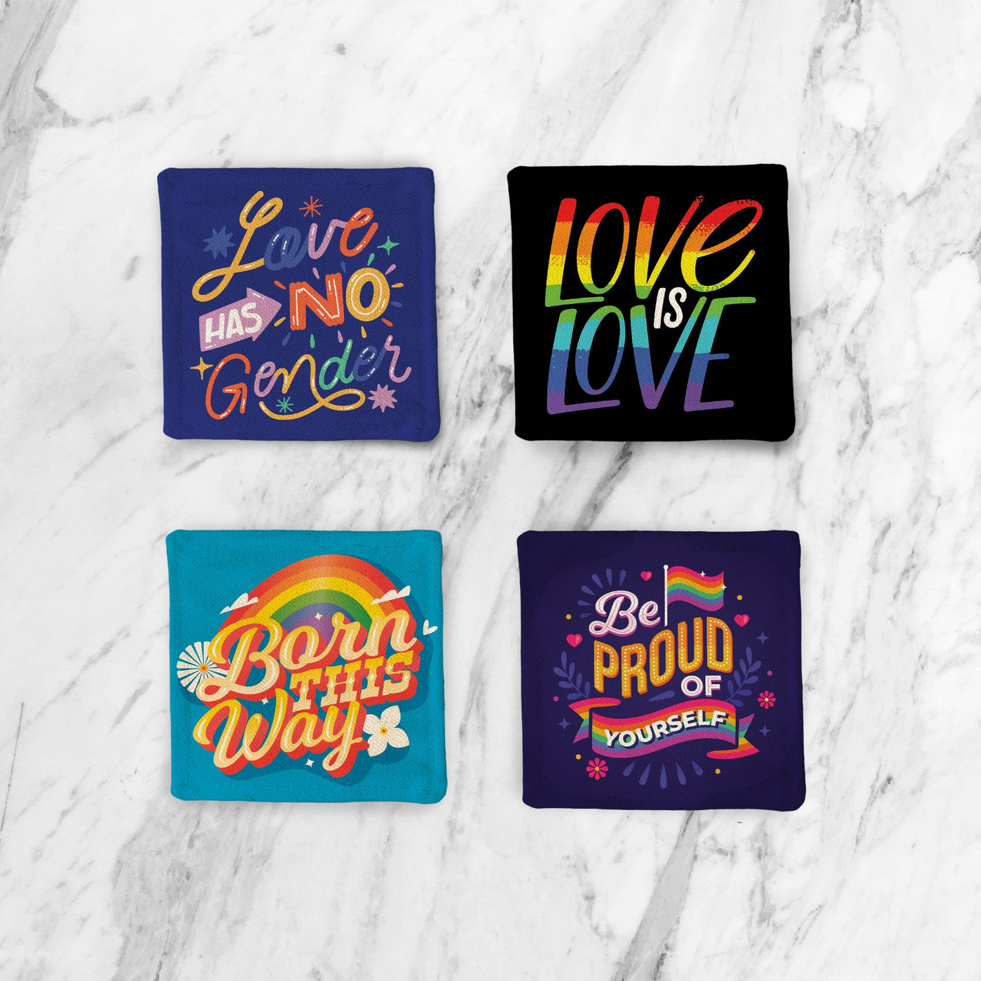 Fabric Coaster: Pride Quotes Fabric Coaster Sam + Zoey  Sam + Zoey