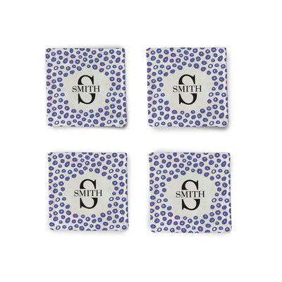 Personalized Purple Pebble Fabric Coasters Fabric Coaster Sam + Zoey  Sam + Zoey