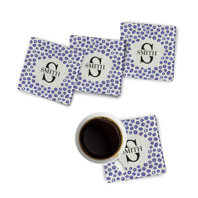 Fabric Coaster: Purple Pebble Fabric Coaster Sam + Zoey  Sam + Zoey
