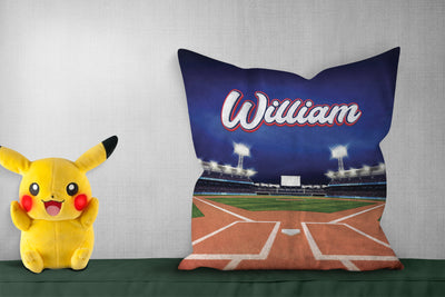 Fleece Pillow: Baseball Field Pillow Sam + Zoey  Sam + Zoey