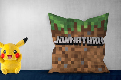 Fleece Pillow: Pixelcraft Pillow Sam + Zoey  Sam + Zoey