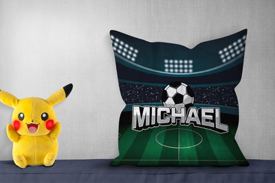 Fleece Pillow: Soccer Field Pillow Sam + Zoey  Sam + Zoey