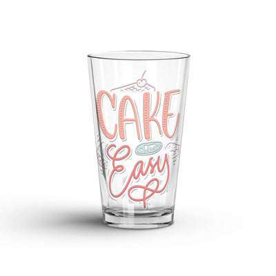 Glass Tumbler: Cake It Easy Glass Tumbler Sam + Zoey  Sam + Zoey