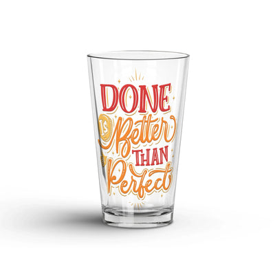 Glass Tumbler: Done Is Better Than Perfect Glass Tumbler Sam + Zoey  Sam + Zoey