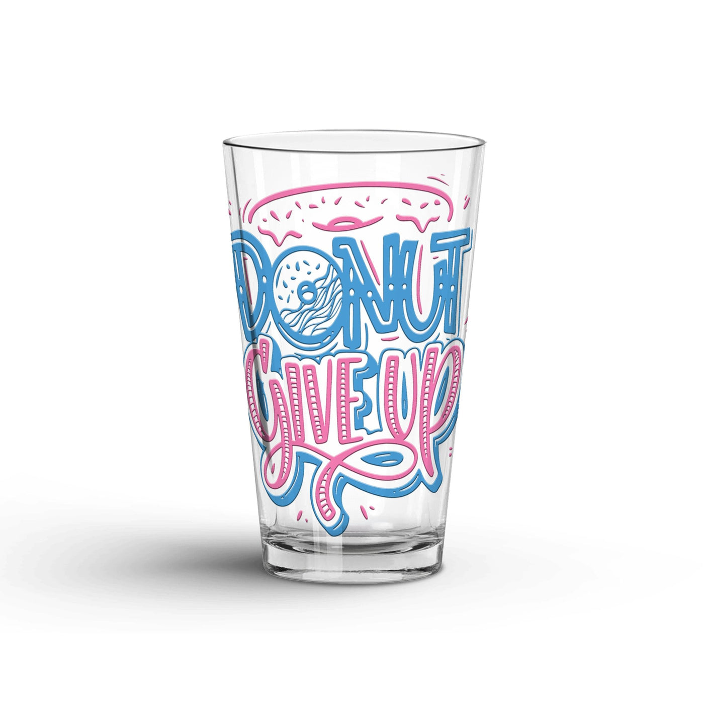 Glass Tumbler: Donut Give Up Glass Tumbler Sam + Zoey  Sam + Zoey