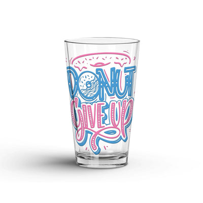 Glass Tumbler: Donut Give Up Glass Tumbler Sam + Zoey  Sam + Zoey