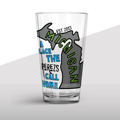 Glass Tumbler: Legacy States Glass Tumbler Sam + Zoey Michigan  Sam + Zoey
