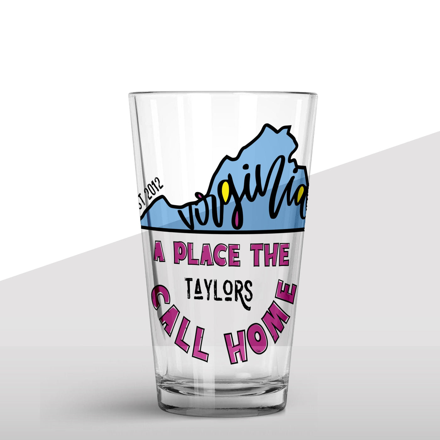 Glass Tumbler: Legacy States Glass Tumbler Sam + Zoey Virginia  Sam + Zoey