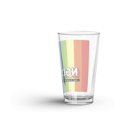 Personalized LGBTQ Pride Block Glass Tumbler Glass Tumbler Sam + Zoey  Sam + Zoey