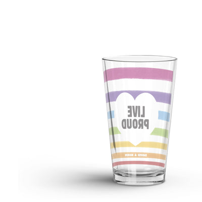Personalized LGBTQ Pride Flag Glass Tumbler Glass Tumbler Sam + Zoey  Sam + Zoey
