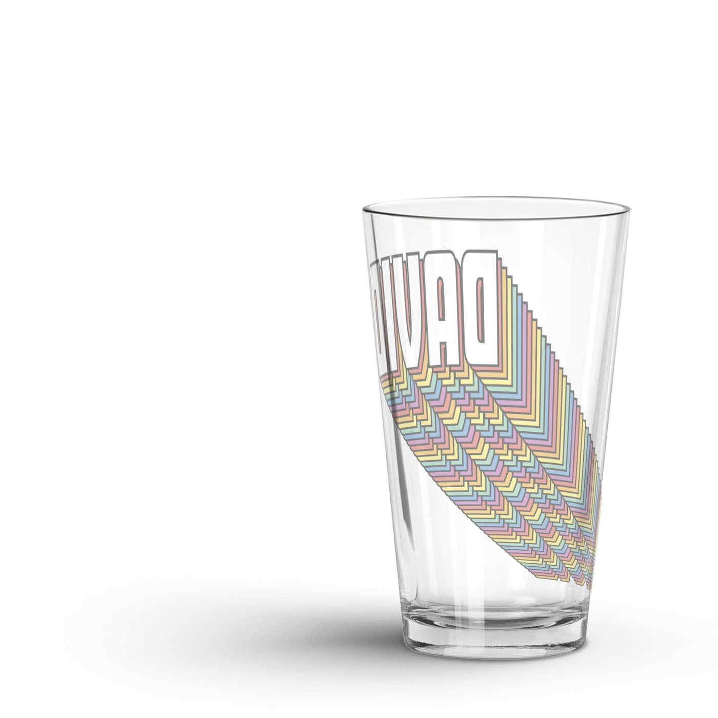 Personalized LGBTQ Pride Retro Glass Tumbler Glass Tumbler Sam + Zoey  Sam + Zoey