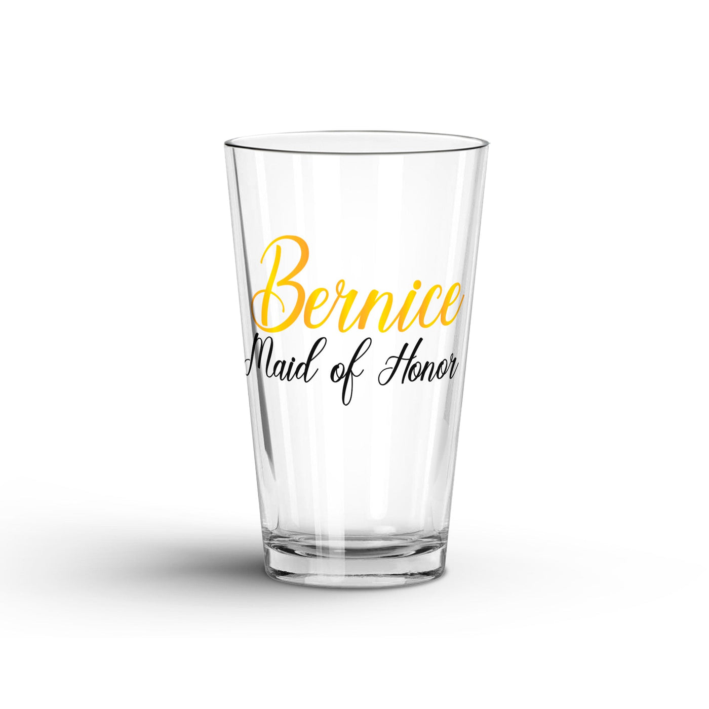 Glass Tumbler: Personalized Maid Of Honor Pint Glass Glass Tumbler Sam + Zoey  Sam + Zoey