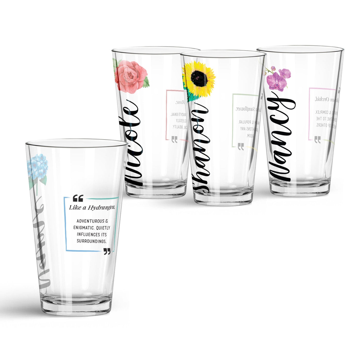 Glass Tumbler: Special Flower Glass Tumbler Sam + Zoey  Sam + Zoey