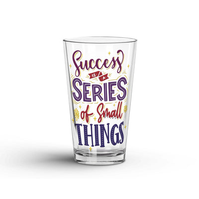 Glass Tumbler: Success Is A Series Of Small Things Glass Tumbler Sam + Zoey  Sam + Zoey