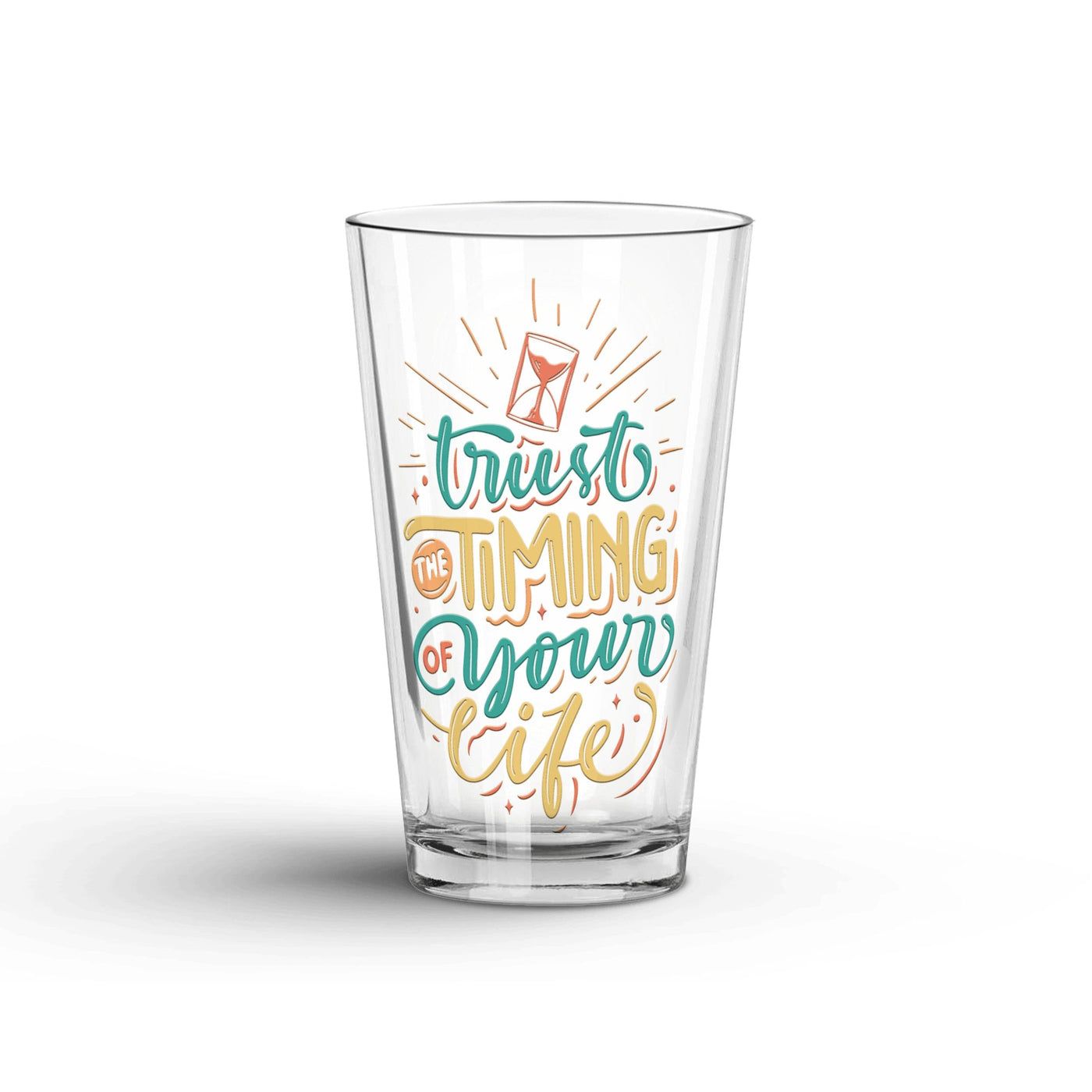 Glass Tumbler: Trust The Timing Of Your Life Glass Tumbler Sam + Zoey  Sam + Zoey