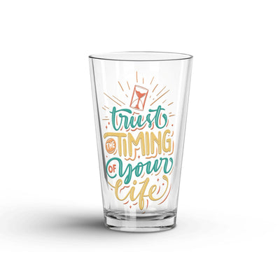 Glass Tumbler: Trust The Timing Of Your Life Glass Tumbler Sam + Zoey  Sam + Zoey