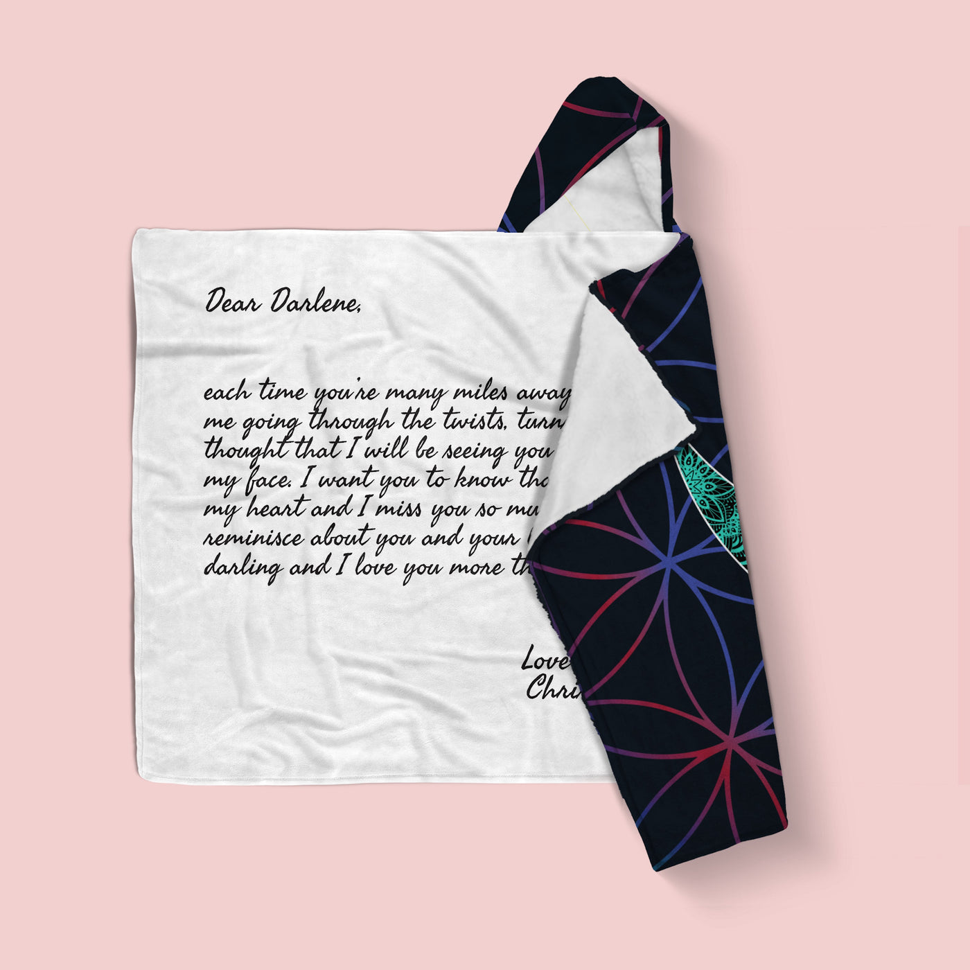 Hidden Message Hooded Blanket: Wandering Owl Hidden Message Hooded Blanket Sam + Zoey  Sam + Zoey