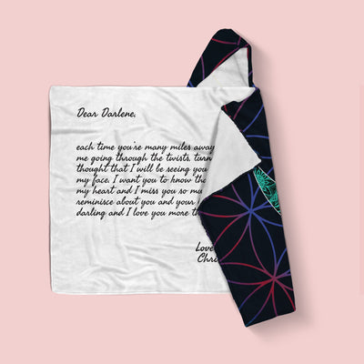 Hidden Message Hooded Blanket: Wandering Owl Hidden Message Hooded Blanket Sam + Zoey  Sam + Zoey