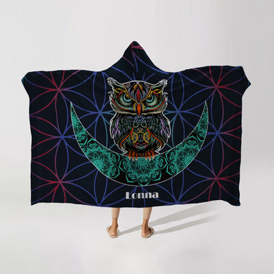 Hidden Message Hooded Blanket: Wandering Owl Hidden Message Hooded Blanket Sam + Zoey  Sam + Zoey