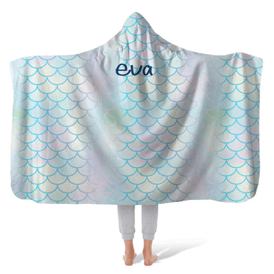 Hooded Fleece Blanket: Aquamarine Hooded Fleece Blanket Sam + Zoey  Sam + Zoey