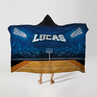 Hooded Fleece Blanket: Basketball Stadium Hooded Fleece Blanket Sam + Zoey  Sam + Zoey