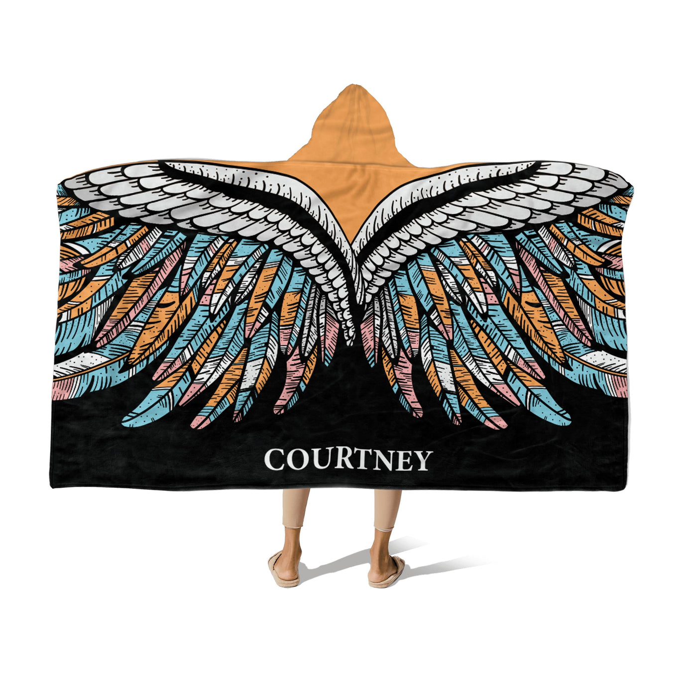 Hooded Fleece Blanket: Boho Wings Apparel & Accessories Sam + Zoey  Sam + Zoey