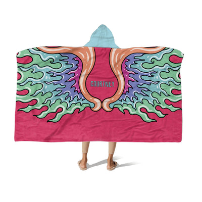 Hooded Fleece Blanket: Colorful Flame Wings Apparel & Accessories Sam + Zoey  Sam + Zoey