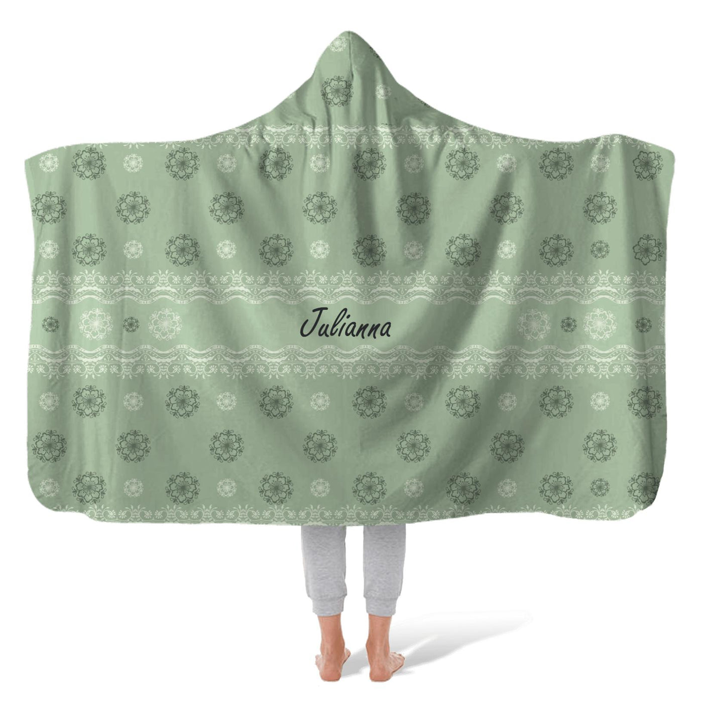 Hooded Fleece Blanket: Doily Dots Hooded Fleece Blanket Sam + Zoey  Sam + Zoey