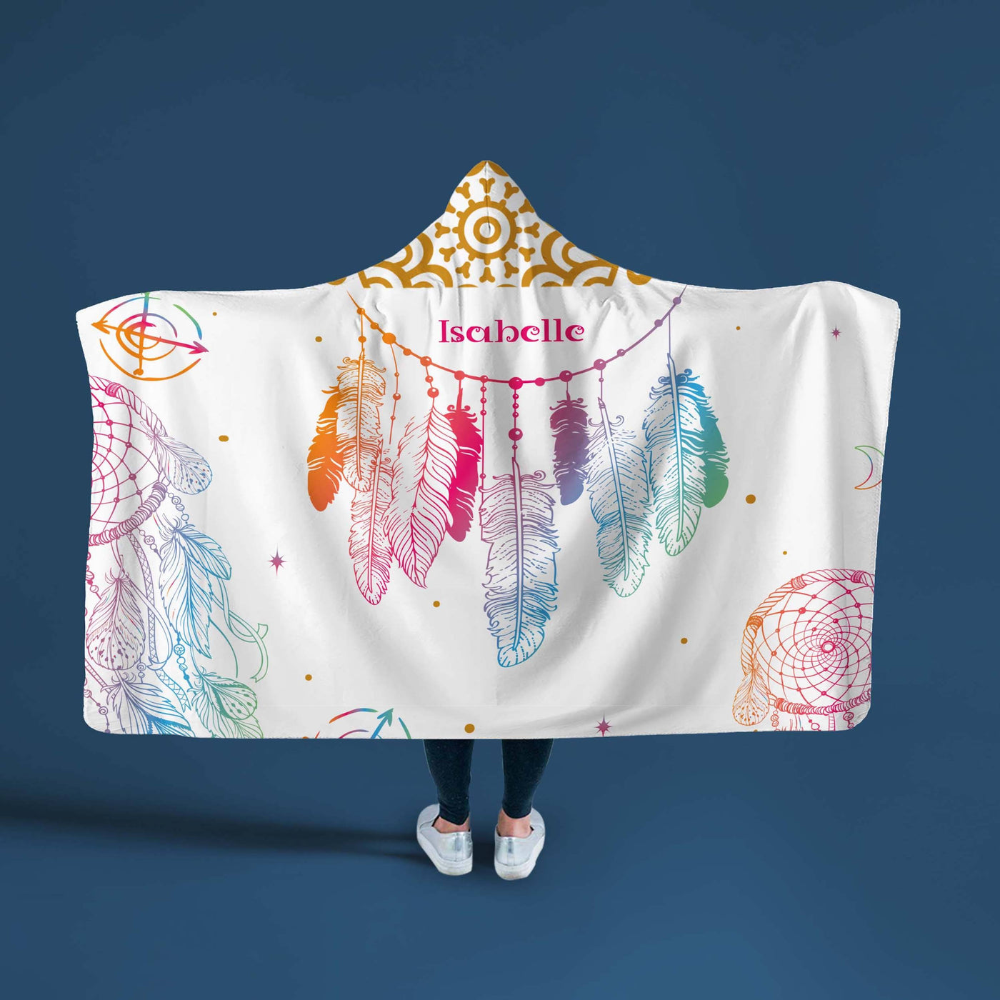 Hooded Fleece Blanket: Dream Catcher Hooded Fleece Blanket Sam + Zoey  Sam + Zoey