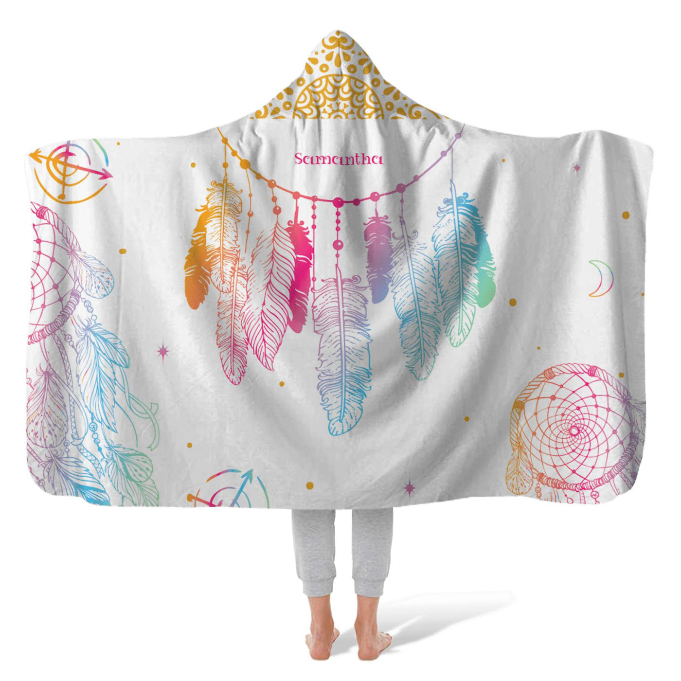 Hooded Fleece Blanket: Dream Catcher Hooded Fleece Blanket Sam + Zoey  Sam + Zoey