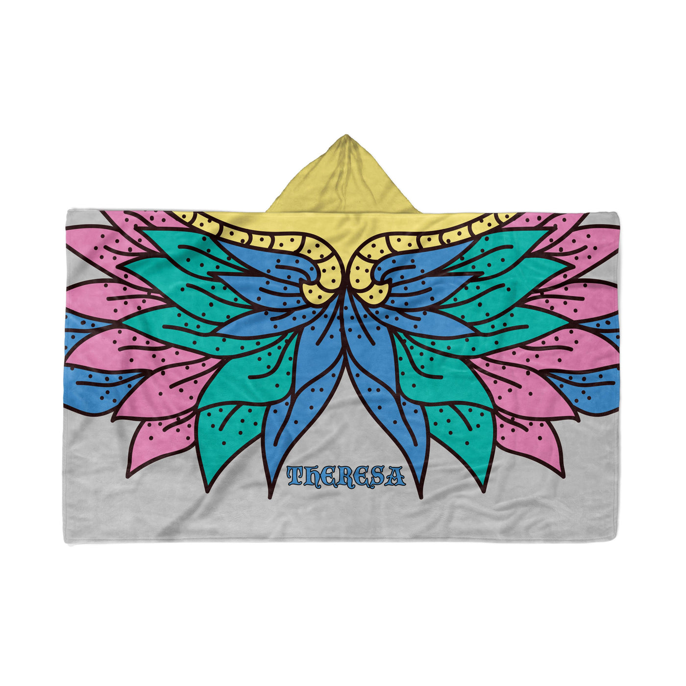 Hooded Fleece Blanket: Floral Wings Apparel & Accessories Sam + Zoey  Sam + Zoey