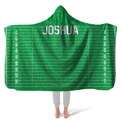 Hooded Fleece Blanket: Football Field Hooded Fleece Blanket Sam + Zoey  Sam + Zoey